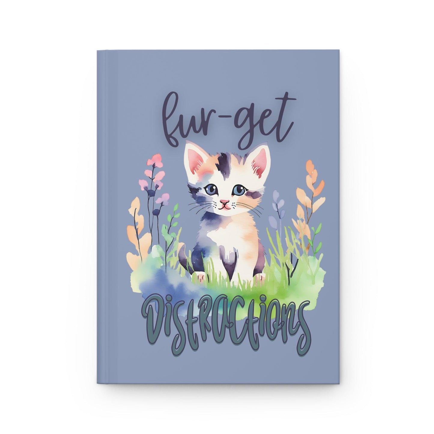 Fur-get Distractions Cat Journal | Purple Hardcover for Goal Setting - Joyful Moments Market