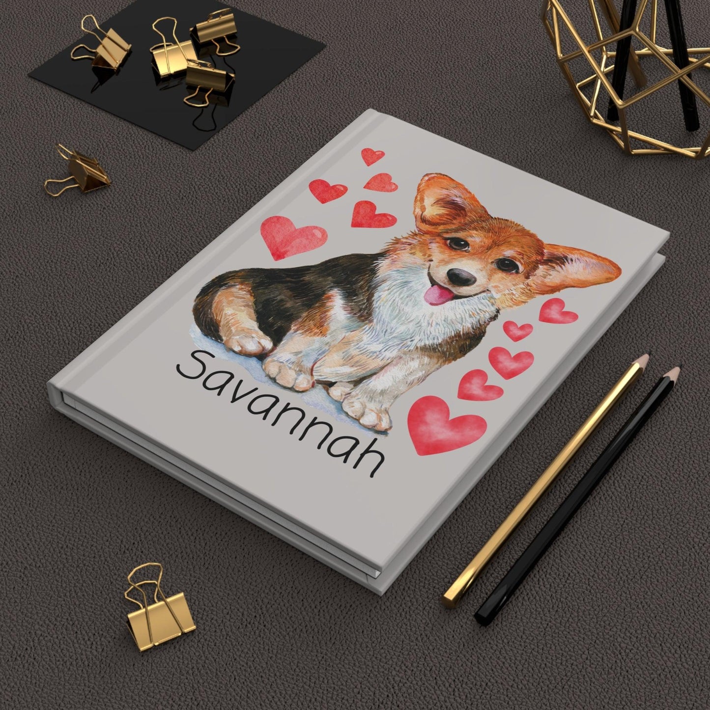 Personalized Corgi Journal | Adorable Dog Lover’s Notebook with Custom Name - Joyful Moments Market