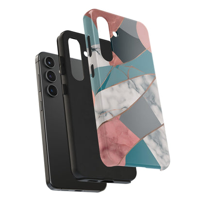 Marble Teal & Pink Phone Case | Funky Modern Design for iPhone & Samsung - Joyful Moments Market