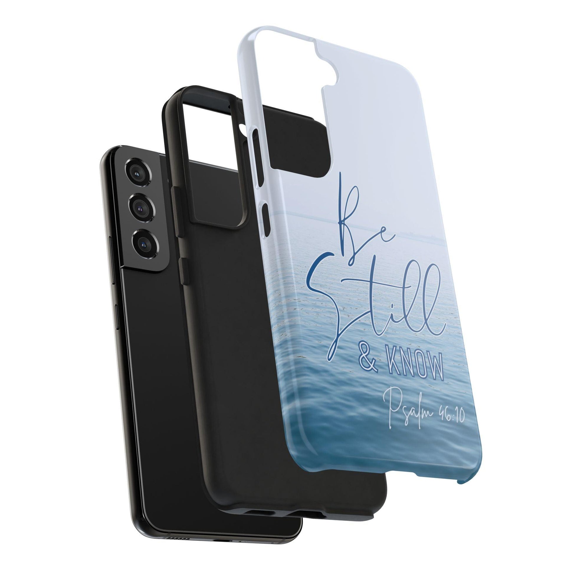 Tranquil Phone Case with Still Waters, 'Be Still and Know' Quote, Psalm 46:10 - Joyful Moments Market