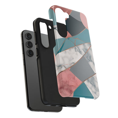 Marble Teal & Pink Phone Case | Funky Modern Design for iPhone & Samsung - Joyful Moments Market