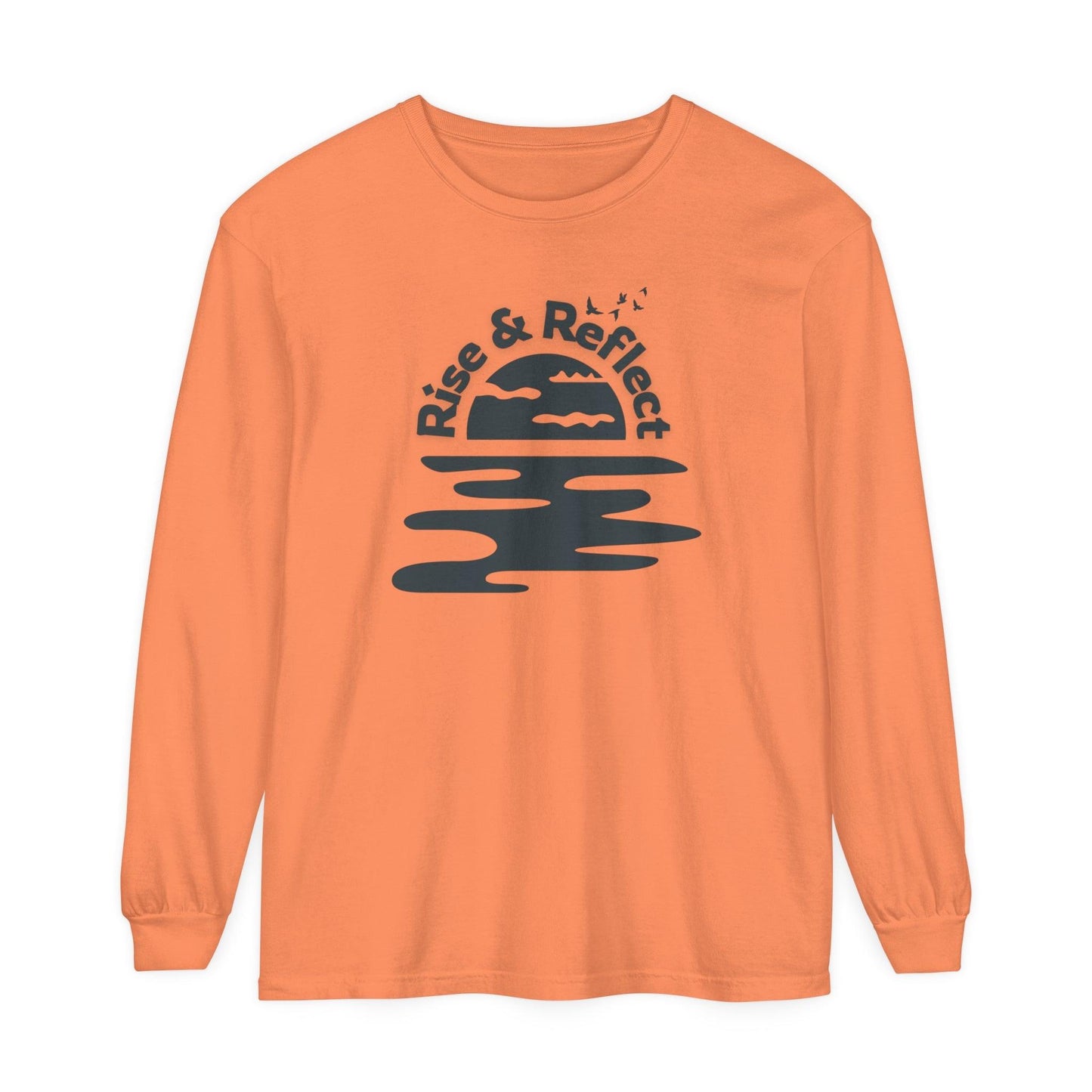 Comfort Colors Long Sleeve T-Shirt | Soft Garment-Dyed Cotton with Calming Sunrise Design - Joyful Moments Market