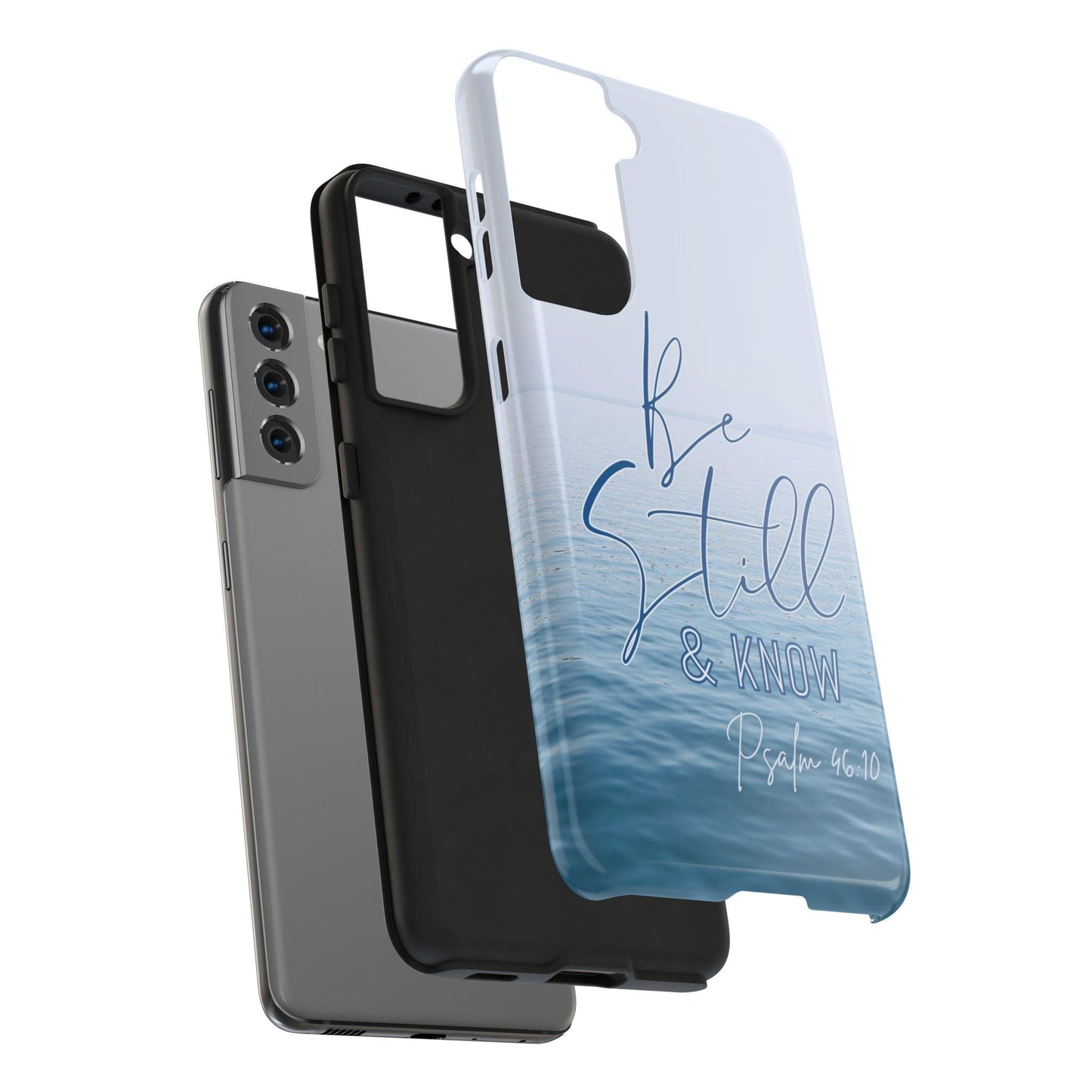 Tranquil Phone Case with Still Waters, 'Be Still and Know' Quote, Psalm 46:10 - Joyful Moments Market