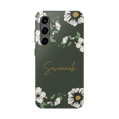 Personalized Floral Phone Case for iPhone and Samsung with Custom Name - Joyful Moments Market