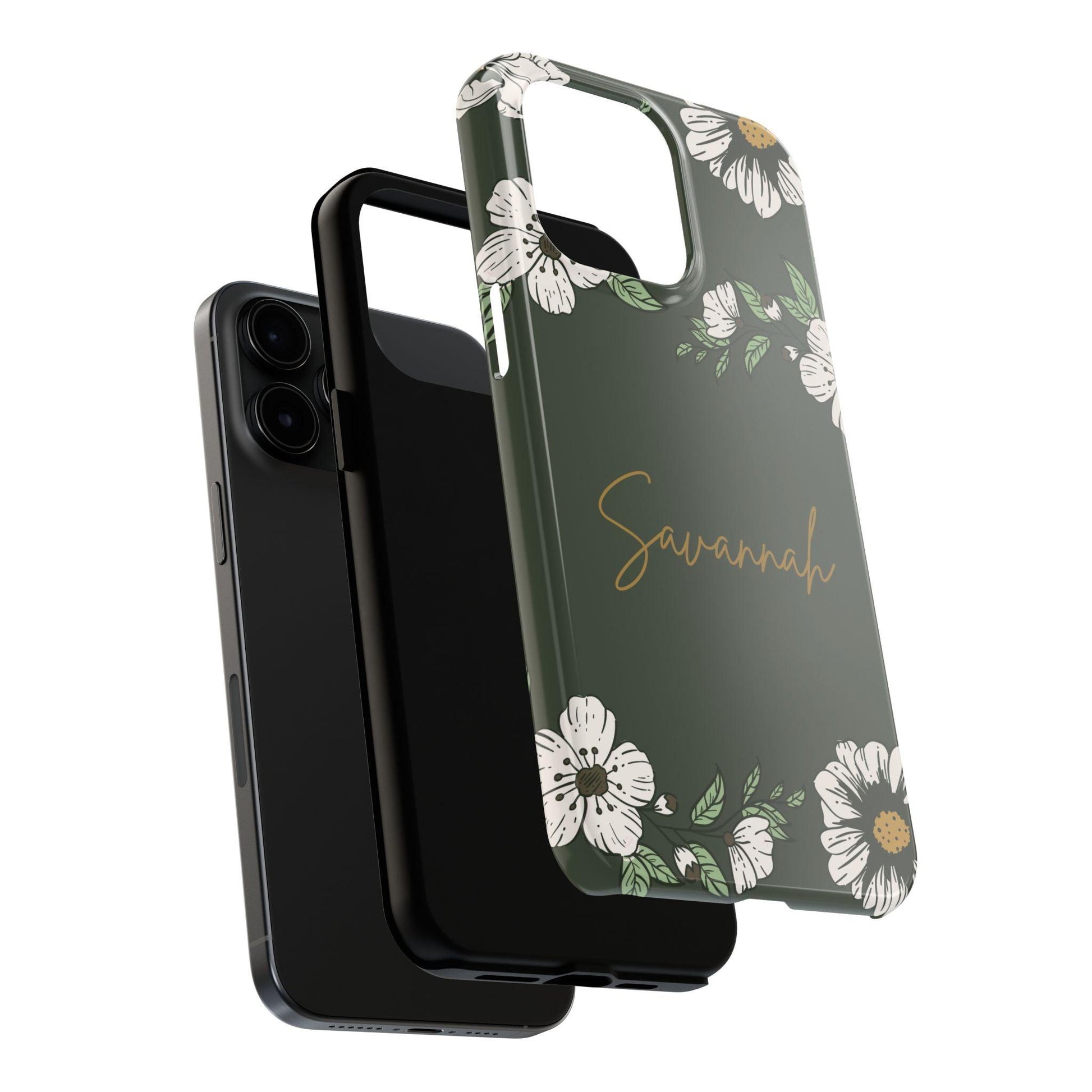 Personalized Floral Phone Case for iPhone and Samsung with Custom Name - Joyful Moments Market