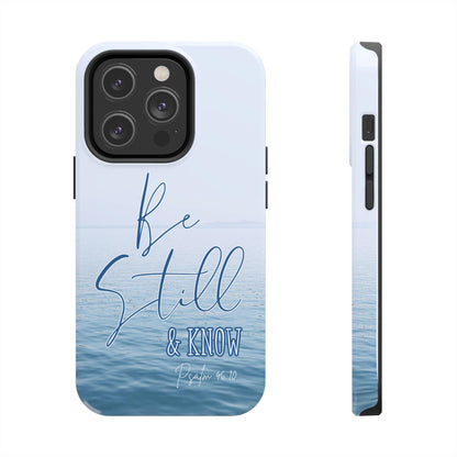 Tranquil Phone Case with Still Waters, 'Be Still and Know' Quote, Psalm 46:10 - Joyful Moments Market