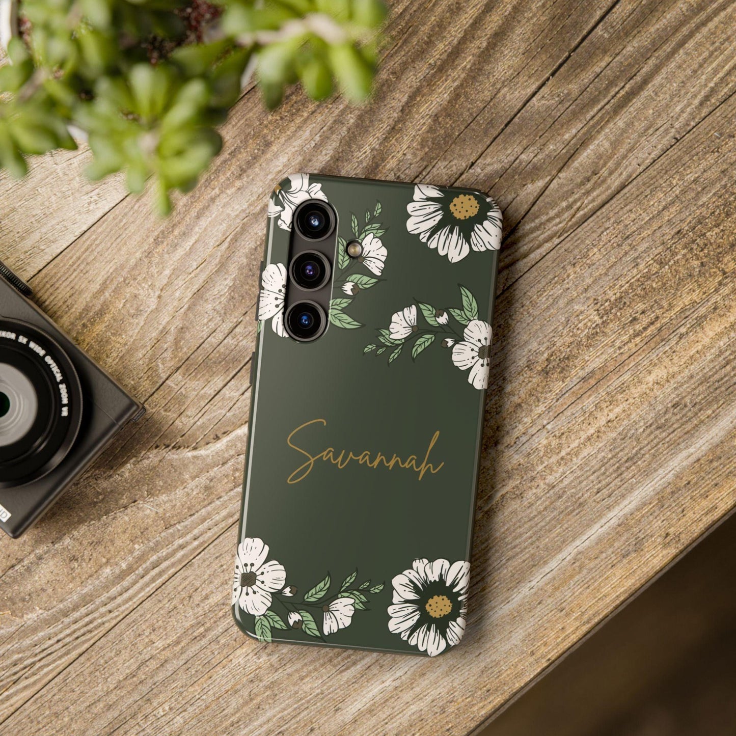 Personalized Floral Phone Case for iPhone and Samsung with Custom Name - Joyful Moments Market