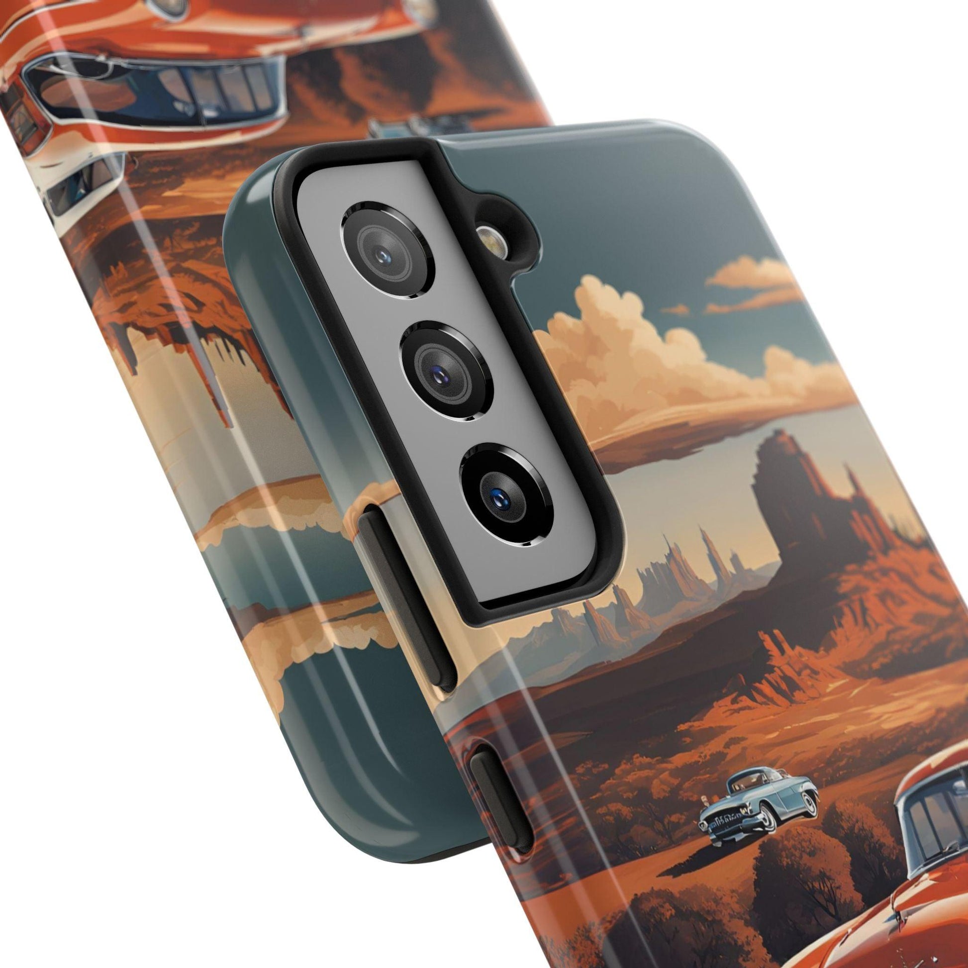 Retro Desert Car Phone Case | Route 66 Vibes for iPhone & Samsung - Joyful Moments Market