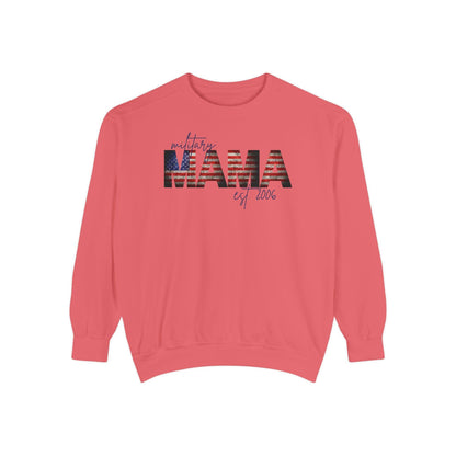 Customizable Comfort Colors Military Mama Sweatshirt | Patriotic Gift for Moms - Joyful Moments Market