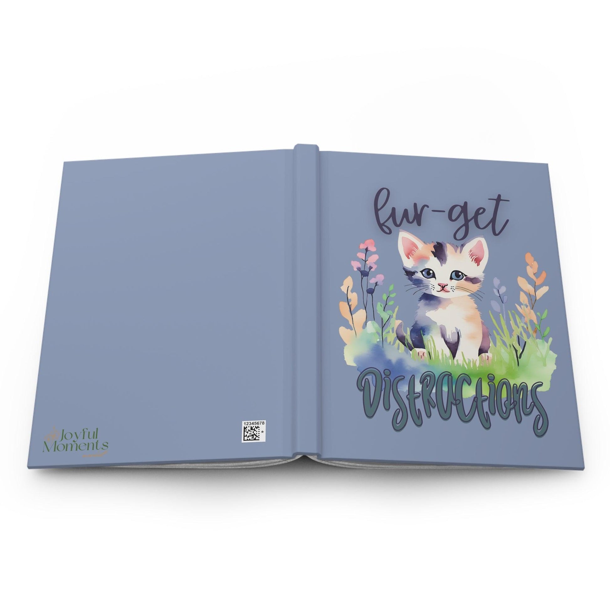 Fur-get Distractions Cat Journal | Purple Hardcover for Goal Setting - Joyful Moments Market