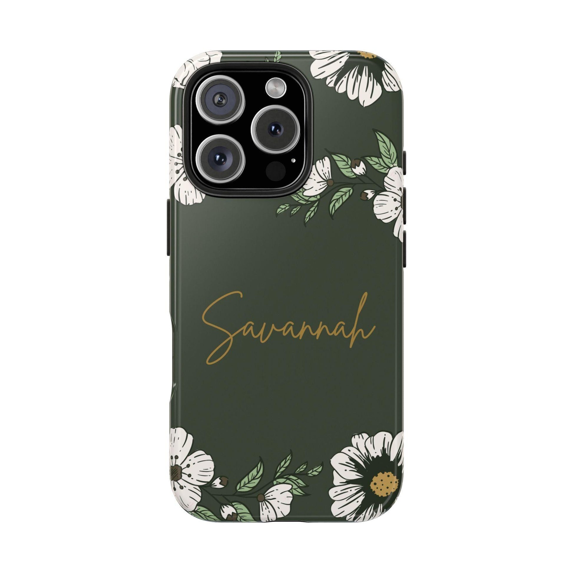 Personalized Floral Phone Case for iPhone and Samsung with Custom Name - Joyful Moments Market