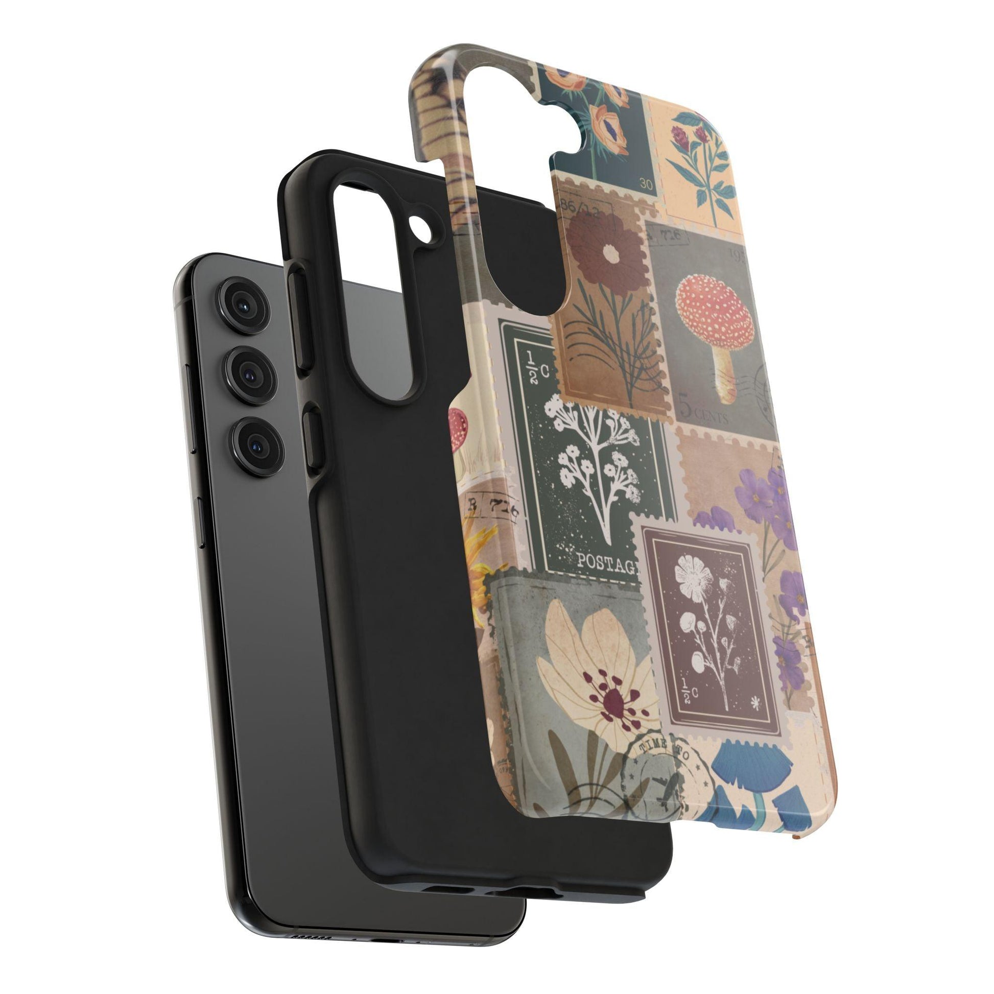 Antique Stamp Collage Phone Case | Vintage Travel Design for iPhone & Samsung - Joyful Moments Market