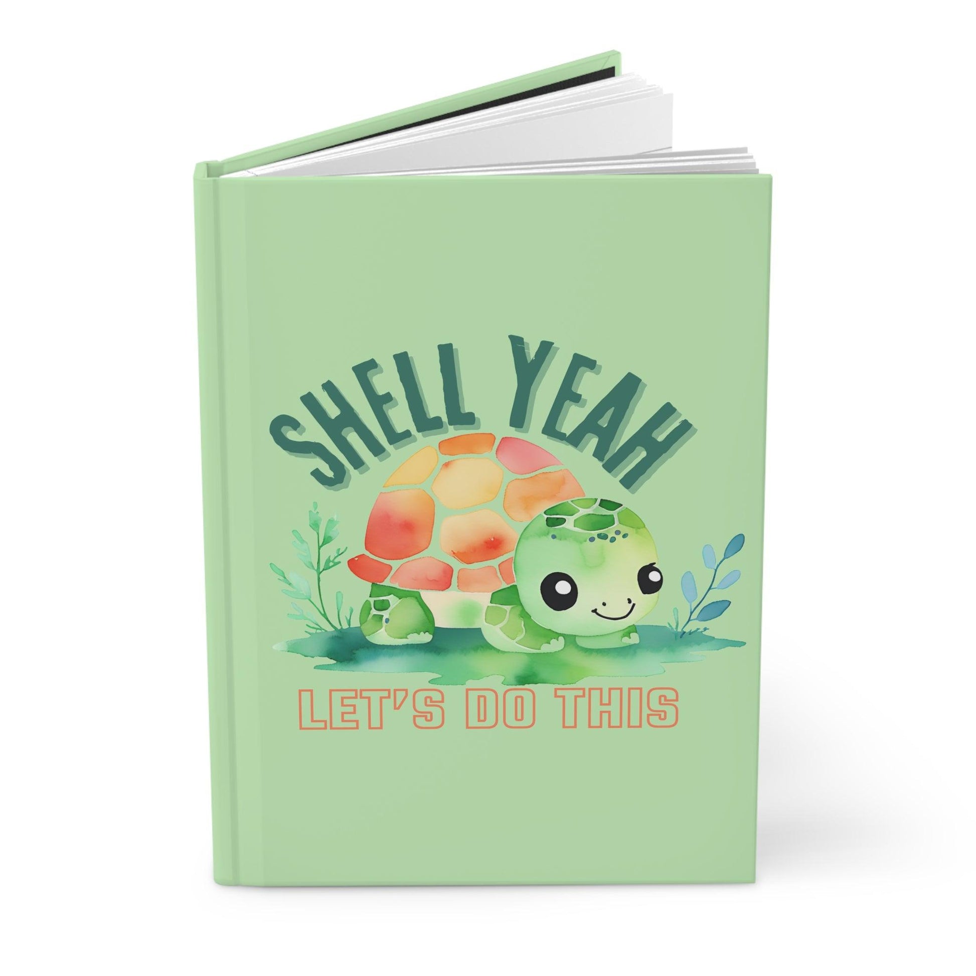 Shell Yeah Turtle Journal | Bright Green Hardcover for Goals and Inspiration - Joyful Moments Market