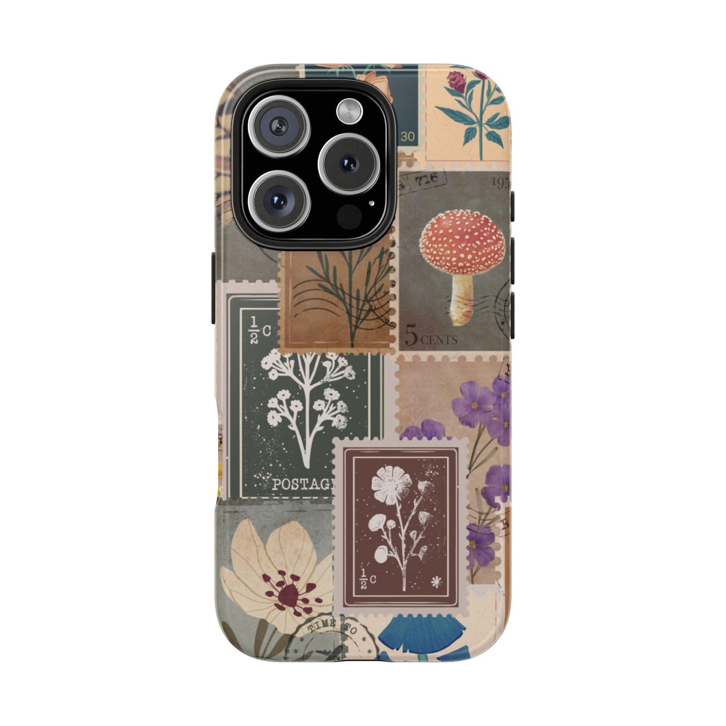 Antique Stamp Collage Phone Case | Vintage Travel Design for iPhone & Samsung - Joyful Moments Market