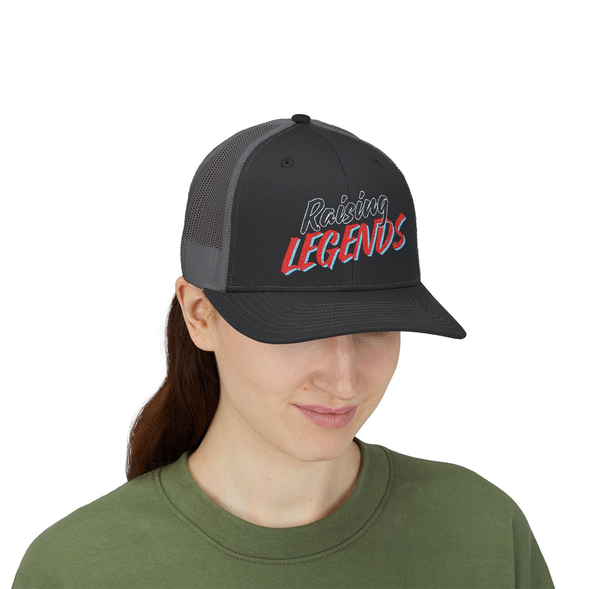 Raising Legends Hat | Embroidered Trucker Cap for Proud Parents and Everyday Heroes - Joyful Moments Market