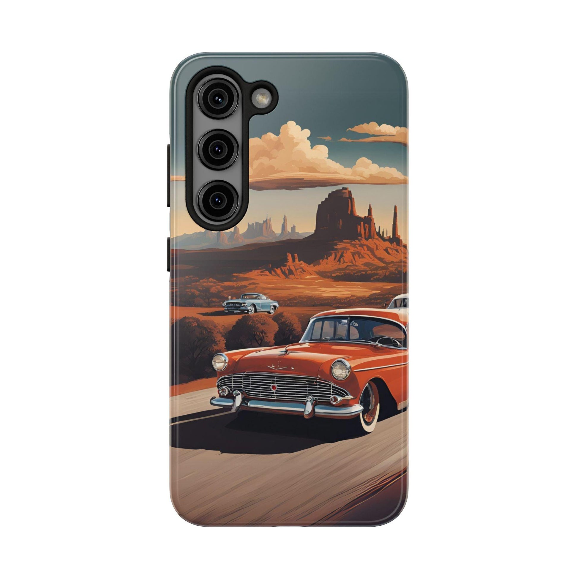 Retro Desert Car Phone Case | Route 66 Vibes for iPhone & Samsung - Joyful Moments Market