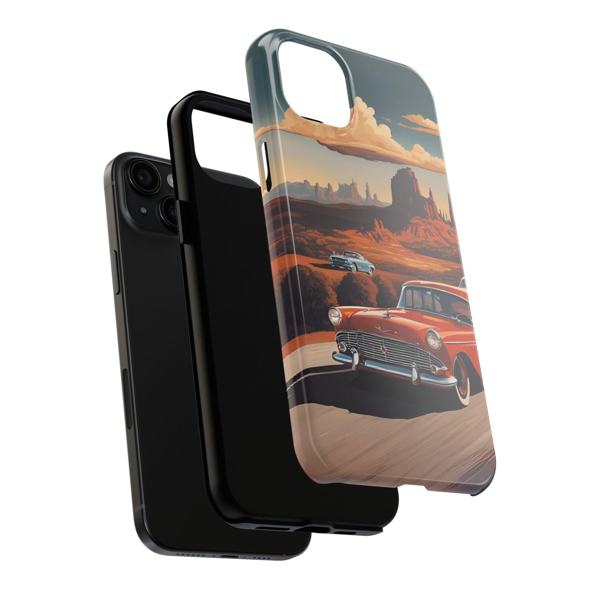 Retro Desert Car Phone Case | Route 66 Vibes for iPhone & Samsung - Joyful Moments Market