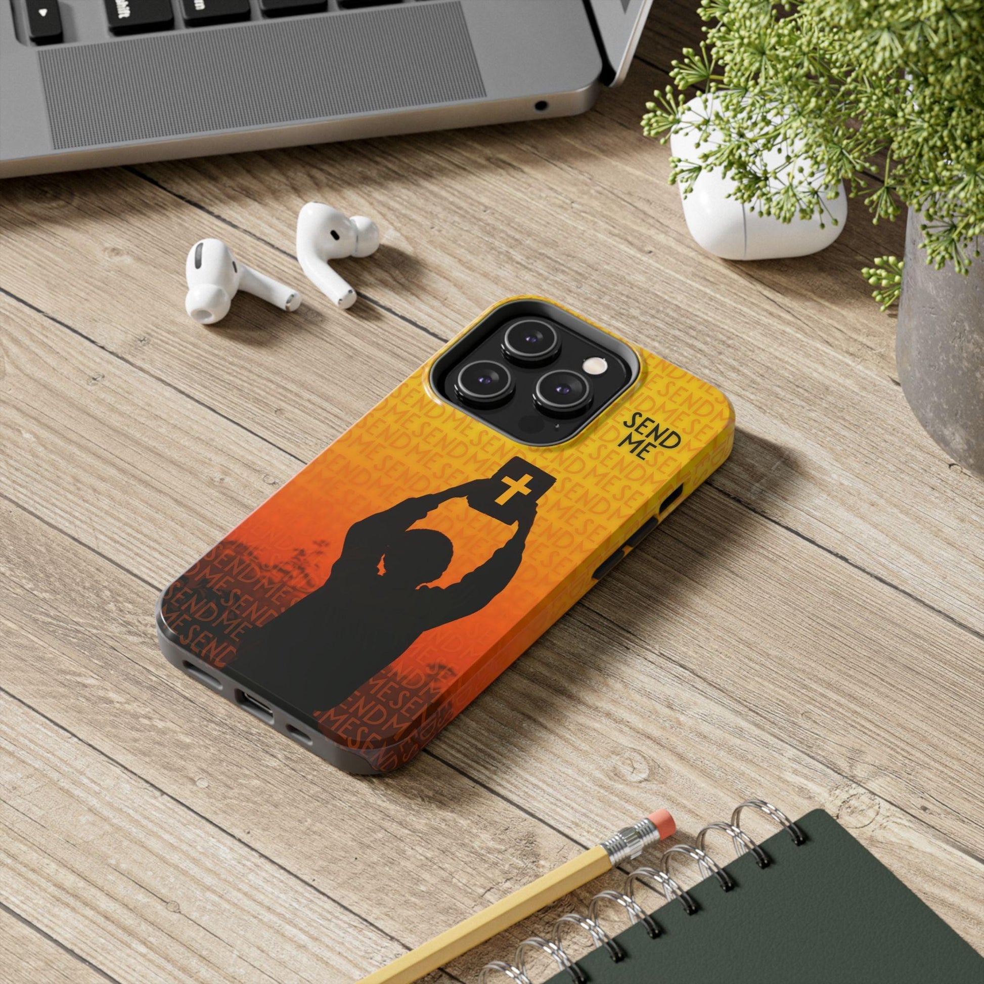 Send Me - Missionary Theme Phone Case with Sunset Gradient Background - Joyful Moments Market