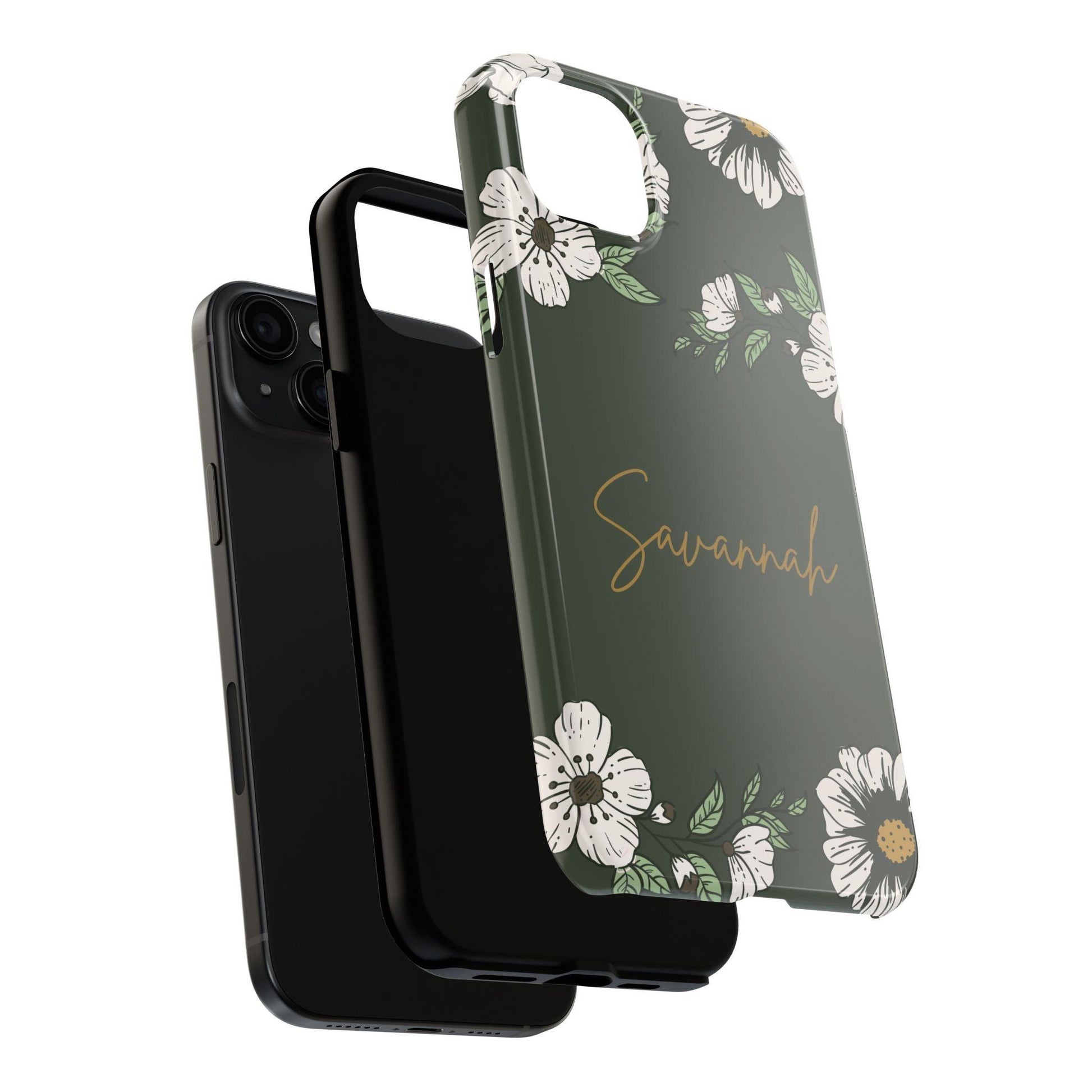 Personalized Floral Phone Case for iPhone and Samsung with Custom Name - Joyful Moments Market