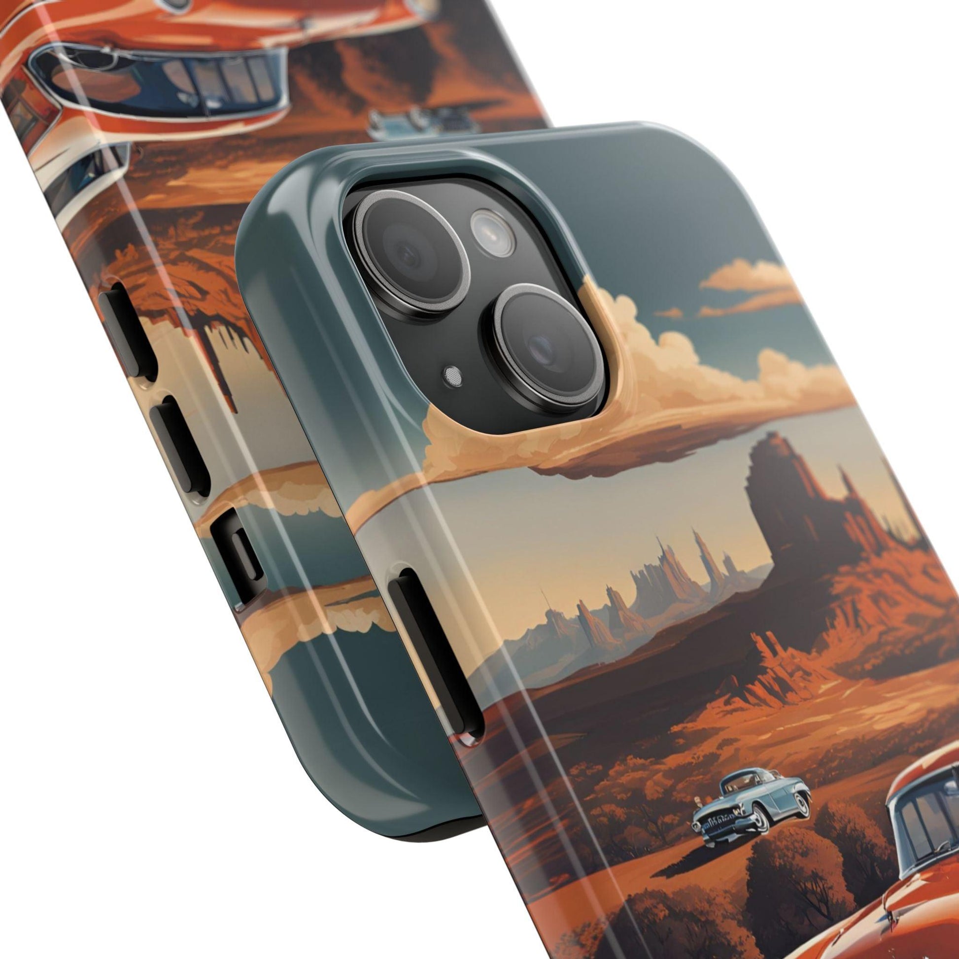 Retro Desert Car Phone Case | Route 66 Vibes for iPhone & Samsung - Joyful Moments Market