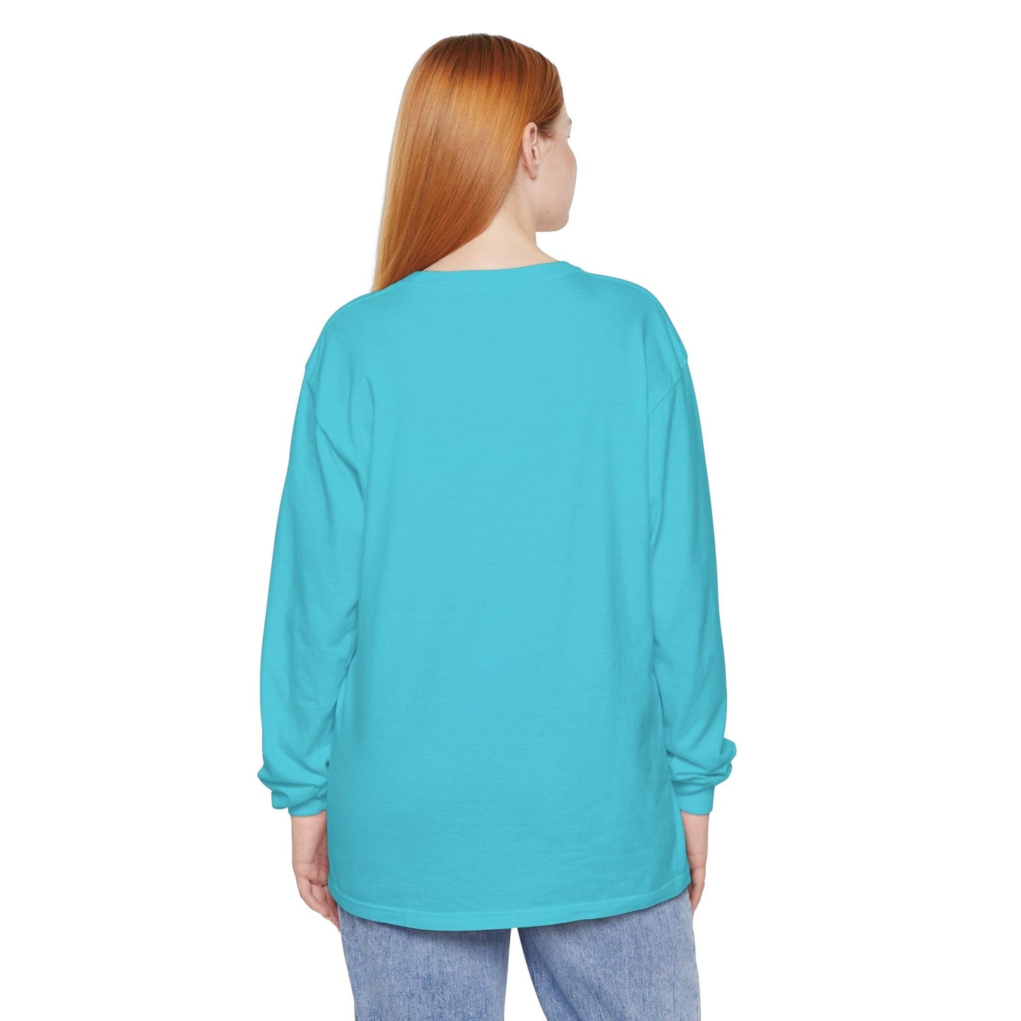 Comfort Colors Long Sleeve T-Shirt | Garment-Dyed Cotton with Inspiring Mountain Scene - Joyful Moments Market