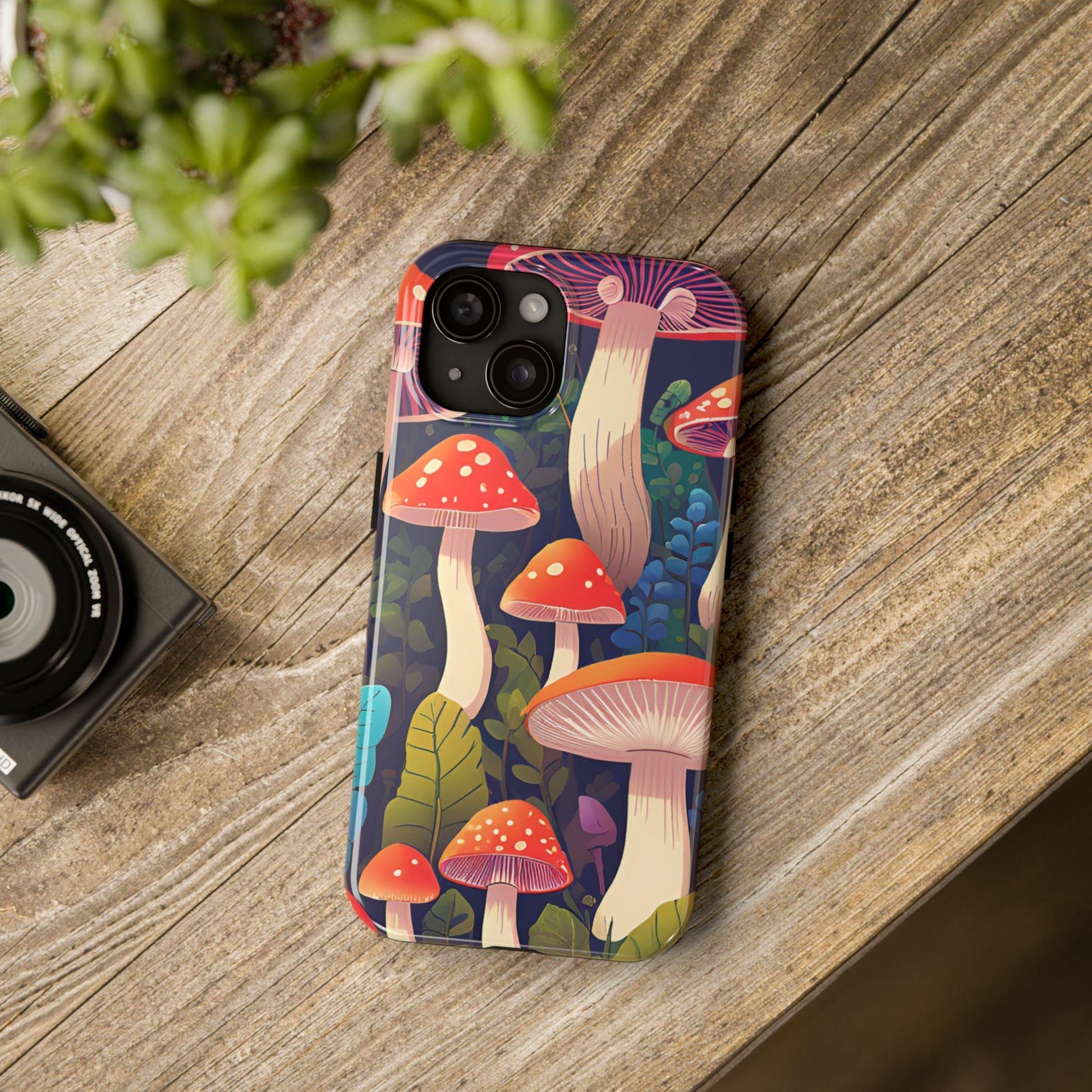 Funky Mushroom Phone Case | Retro Bold Design for iPhone & Samsung - Joyful Moments Market