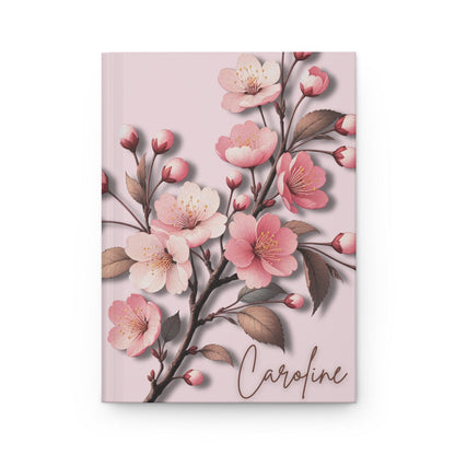 Personalized Light Pink Floral Journal | Elegant Hardcover with Custom Name - Joyful Moments Market