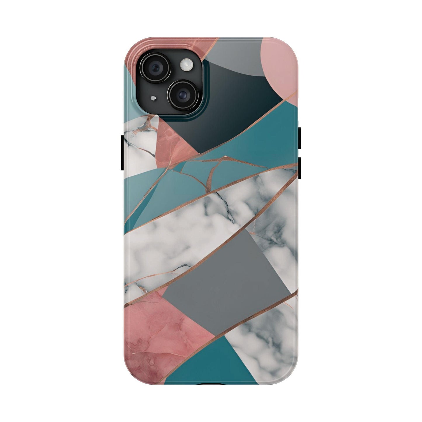 Marble Teal & Pink Phone Case | Funky Modern Design for iPhone & Samsung - Joyful Moments Market