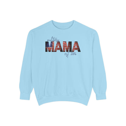 Customizable Comfort Colors Military Mama Sweatshirt | Patriotic Gift for Moms - Joyful Moments Market