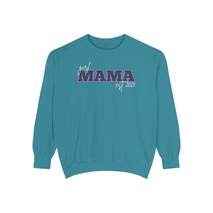 Customizable Comfort Colors Girl Mama Sweatshirt | Personalized Gift for Moms - Joyful Moments Market