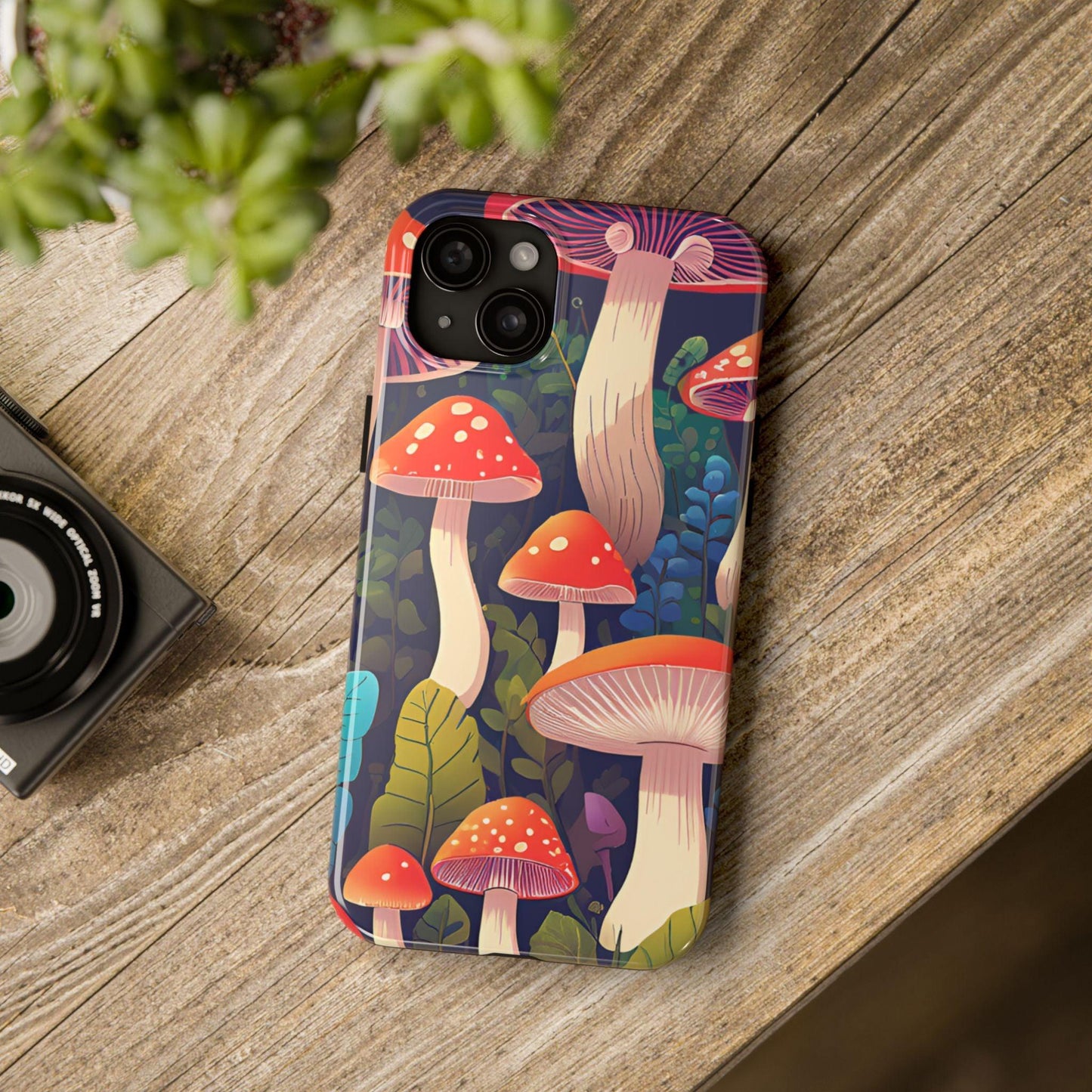 Funky Mushroom Phone Case | Retro Bold Design for iPhone & Samsung - Joyful Moments Market