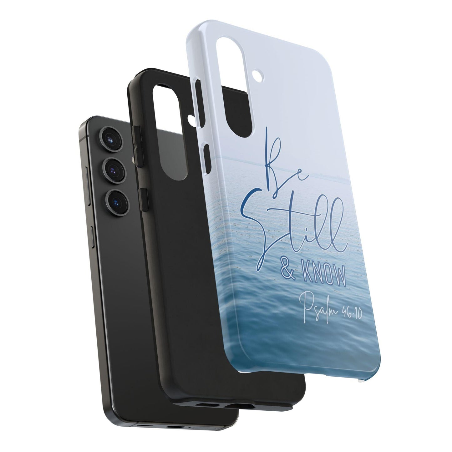 Tranquil Phone Case with Still Waters, 'Be Still and Know' Quote, Psalm 46:10 - Joyful Moments Market