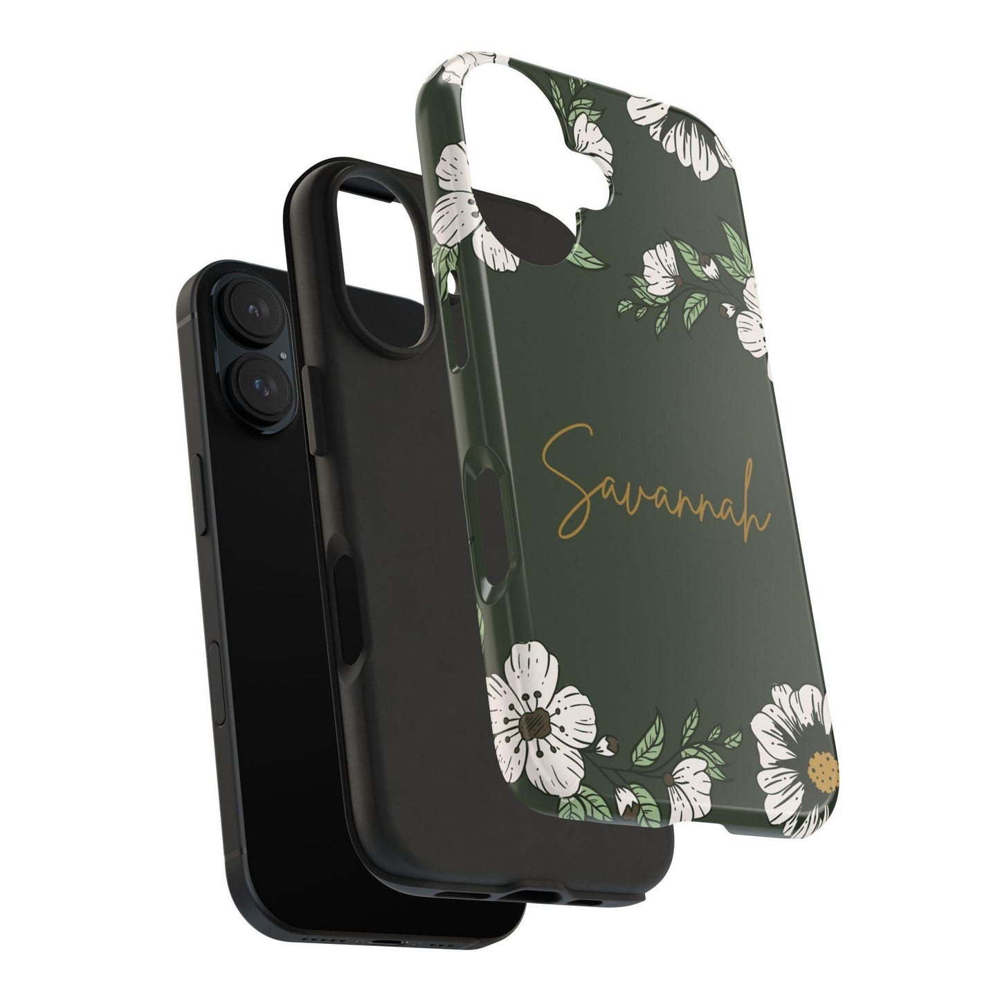 Personalized Floral Phone Case for iPhone and Samsung with Custom Name - Joyful Moments Market