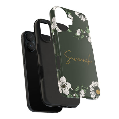 Personalized Floral Phone Case for iPhone and Samsung with Custom Name - Joyful Moments Market