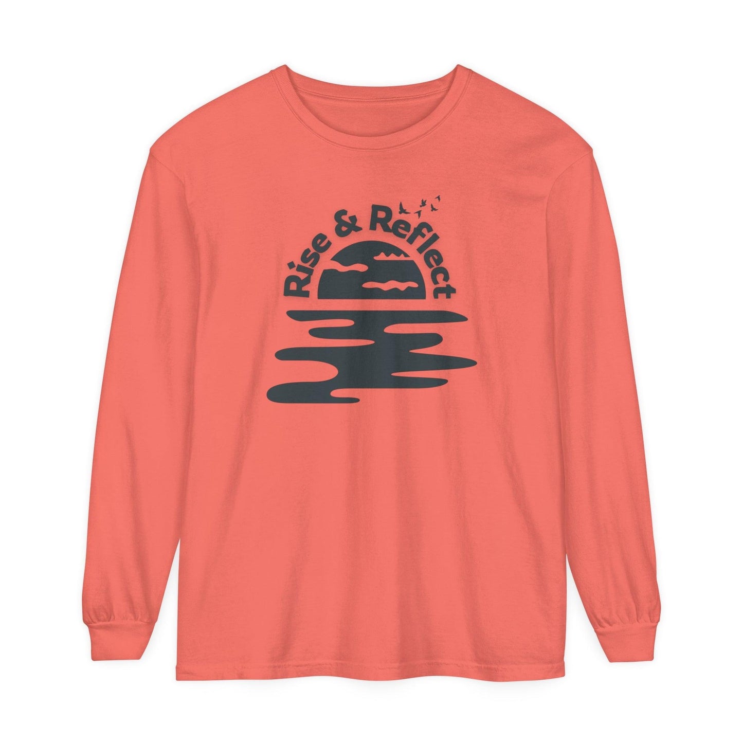 Comfort Colors Long Sleeve T-Shirt | Soft Garment-Dyed Cotton with Calming Sunrise Design - Joyful Moments Market