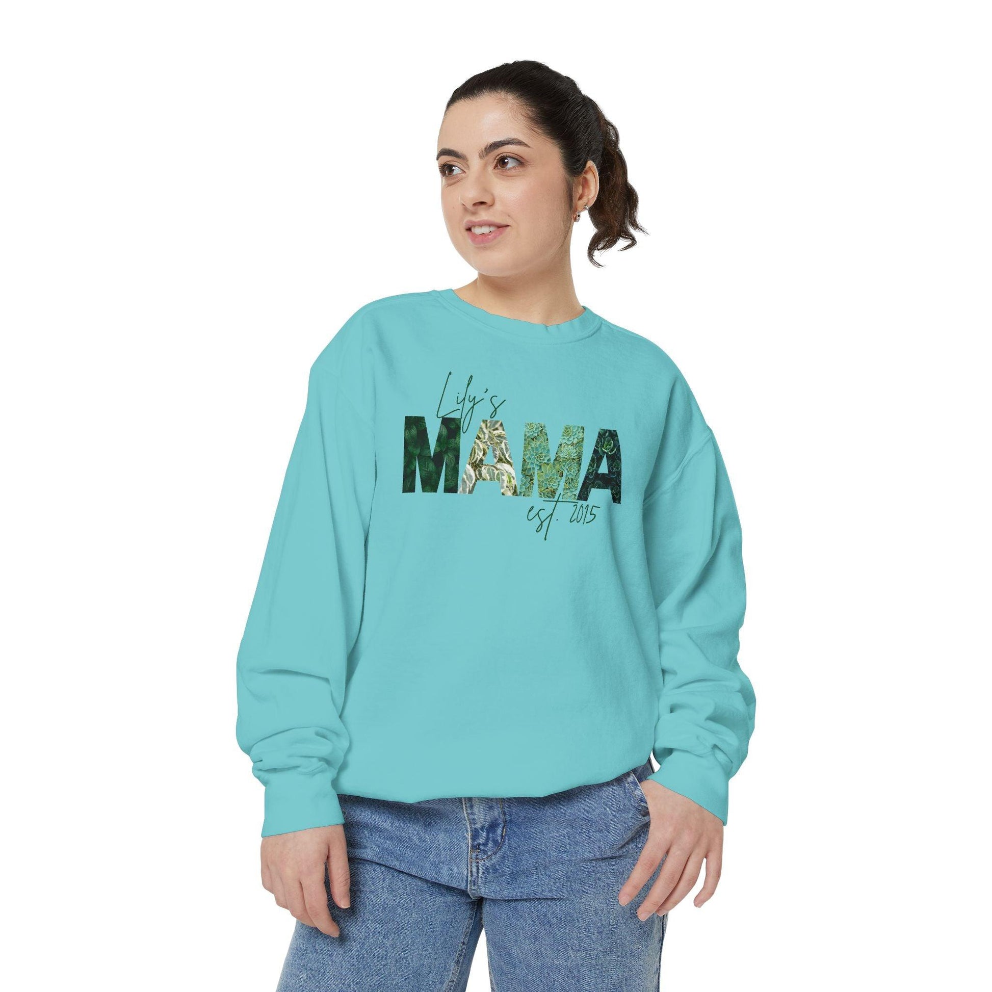 Customizable Comfort Colors Plant Mama Sweatshirt | Personalized Gift for Plant-Loving Moms - Joyful Moments Market