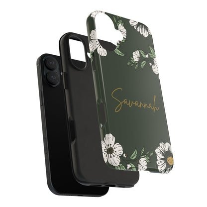 Personalized Floral Phone Case for iPhone and Samsung with Custom Name - Joyful Moments Market