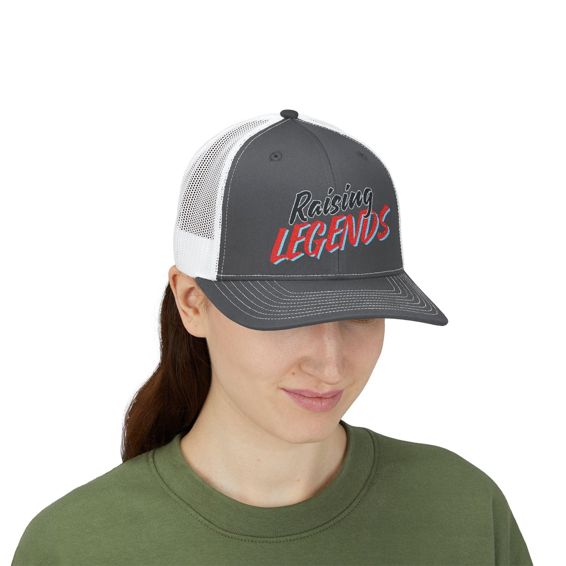 Raising Legends Hat | Embroidered Trucker Cap for Proud Parents and Everyday Heroes - Joyful Moments Market