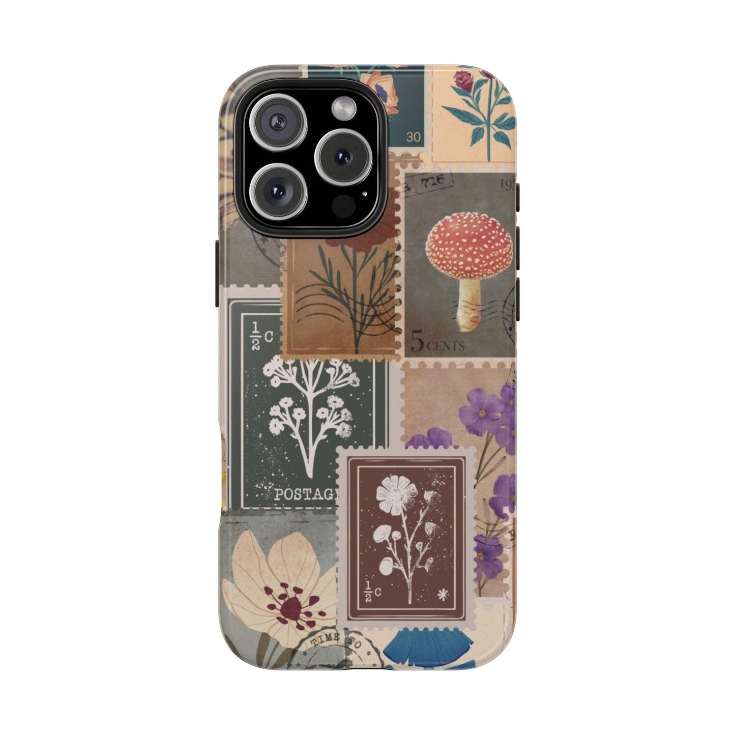 Antique Stamp Collage Phone Case | Vintage Travel Design for iPhone & Samsung - Joyful Moments Market