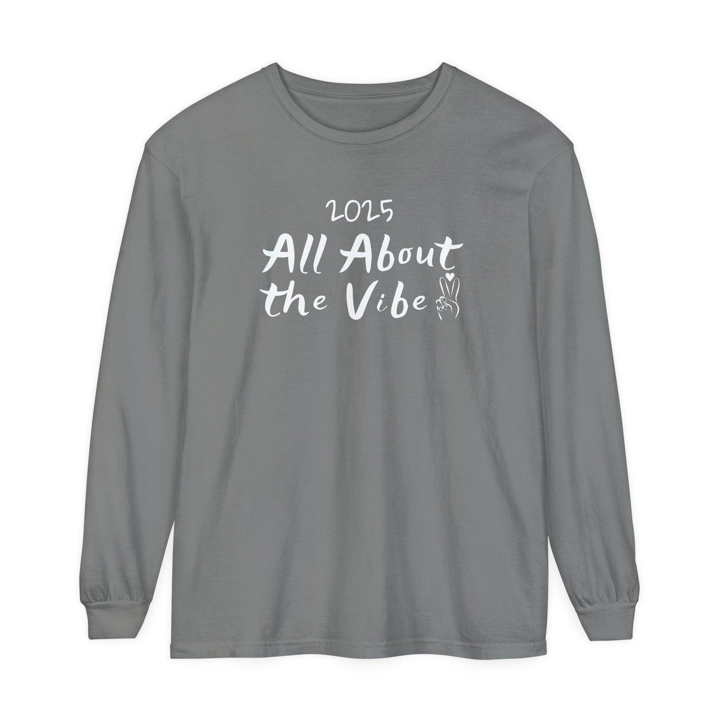 Comfort Colors Long Sleeve T-Shirt | Soft Garment-Dyed Cotton | Spread Peace, Love, and Good Vibes in Style for 2025 - Joyful Moments Market