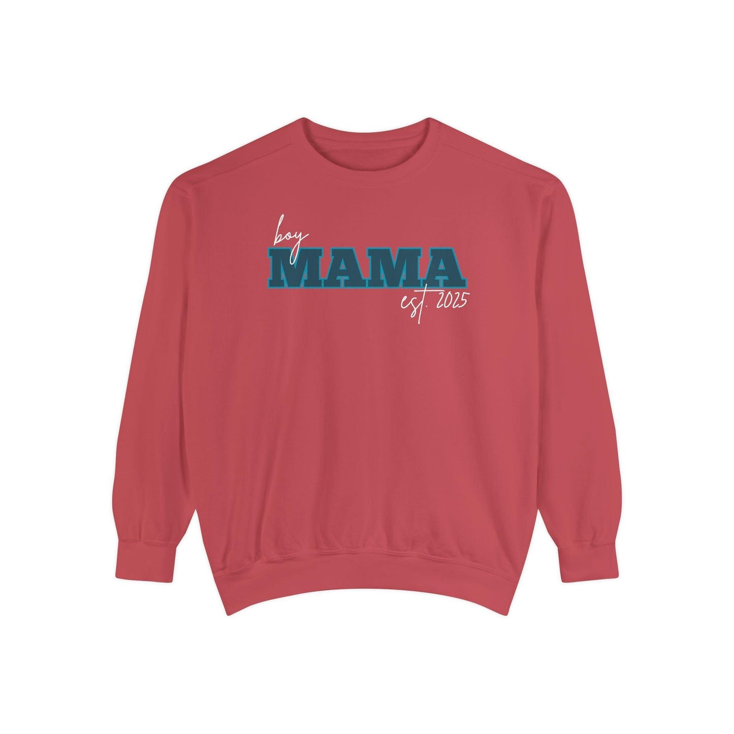 Customizable Comfort Colors Boy Mama Sweatshirt | Personalized Gift for Moms - Joyful Moments Market