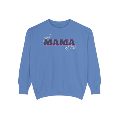 Customizable Comfort Colors Girl Mama Sweatshirt | Personalized Gift for Moms - Joyful Moments Market