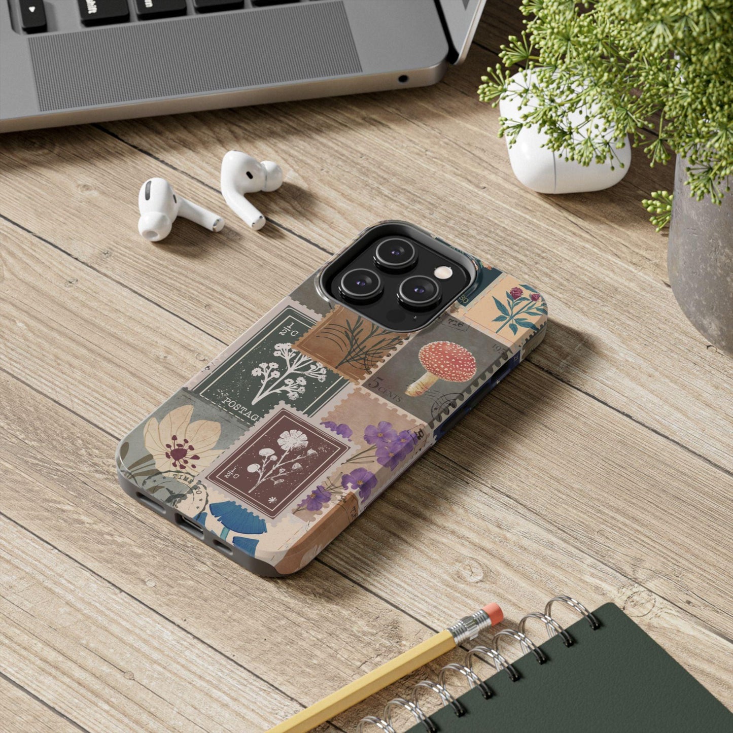 Antique Stamp Collage Phone Case | Vintage Travel Design for iPhone & Samsung - Joyful Moments Market