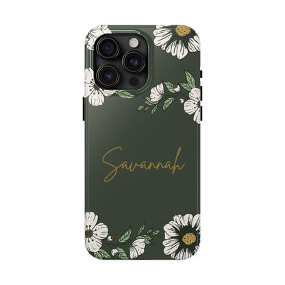 Personalized Floral Phone Case for iPhone and Samsung with Custom Name - Joyful Moments Market