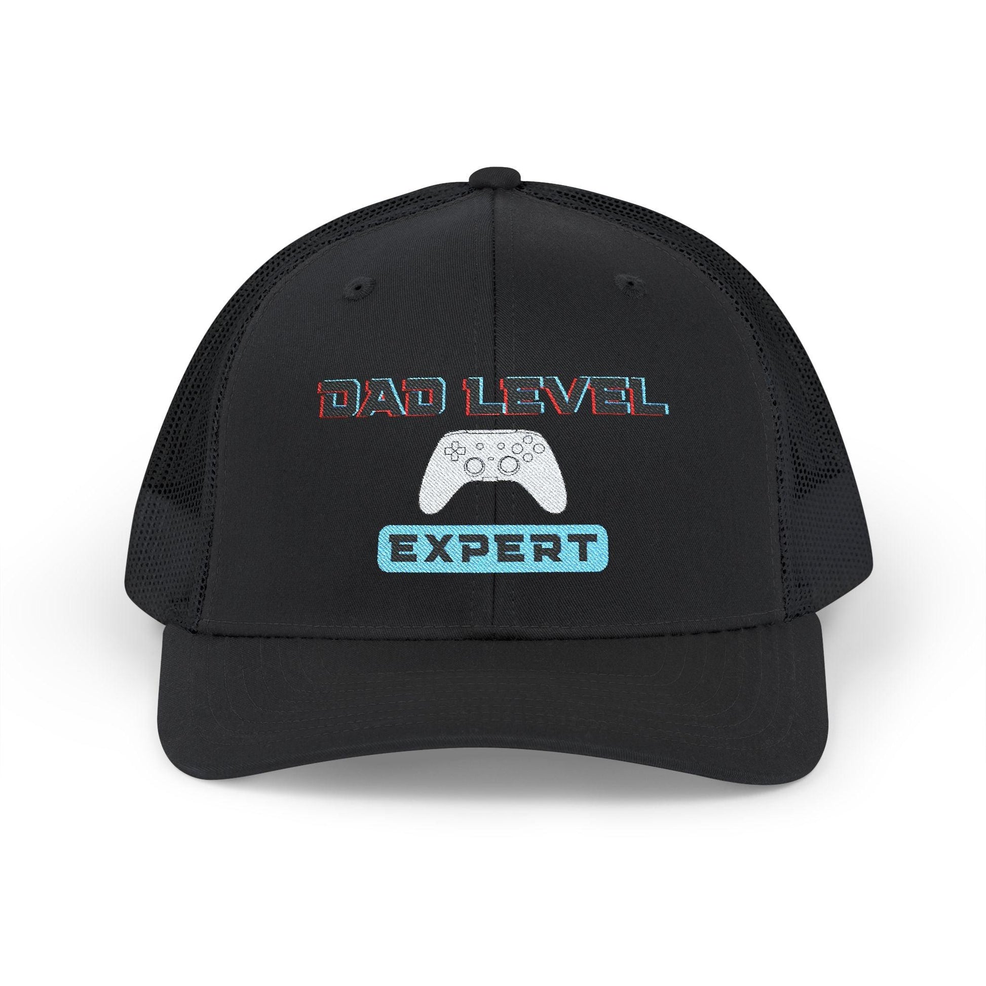 Dad Level: Expert Hat | Embroidered Xbox-Inspired Trucker Cap for Gamer Dads - Joyful Moments Market