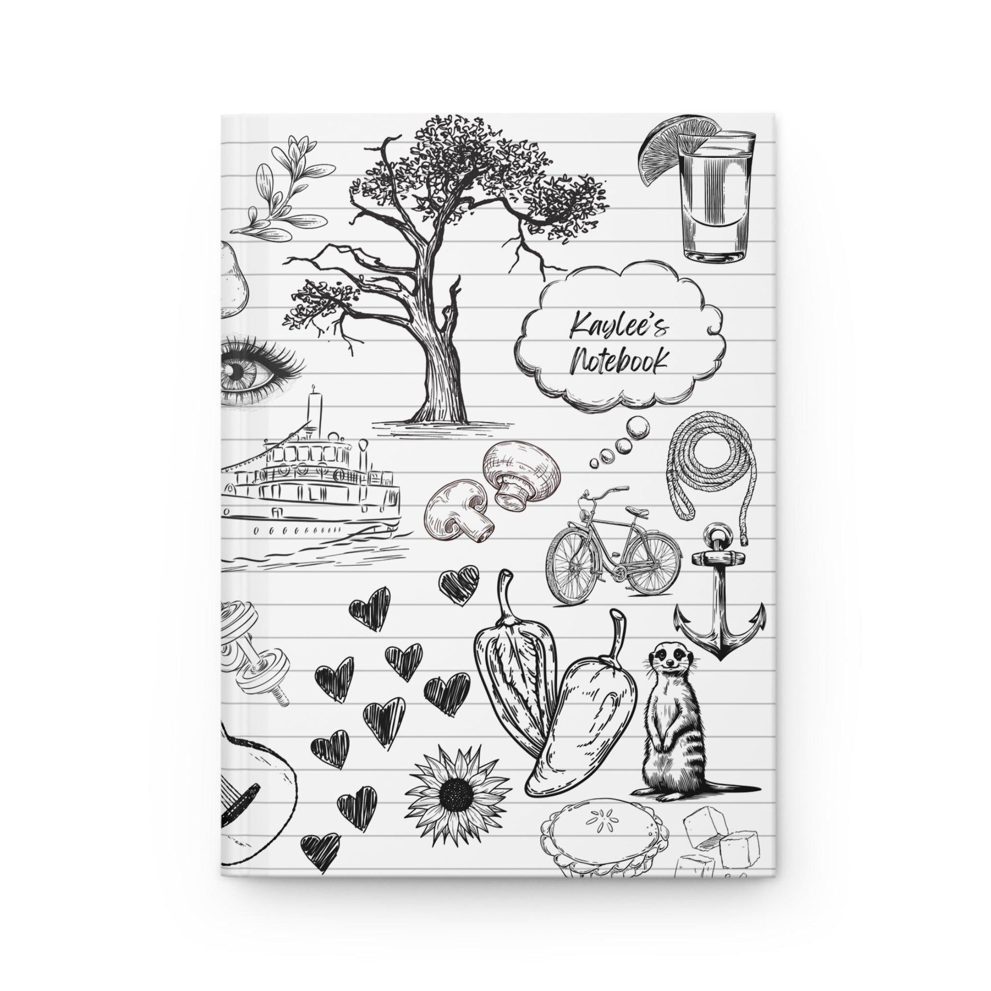 Personalized Sketch & Scribble Journal | Playful Doodle-Inspired Hardcover - Joyful Moments Market