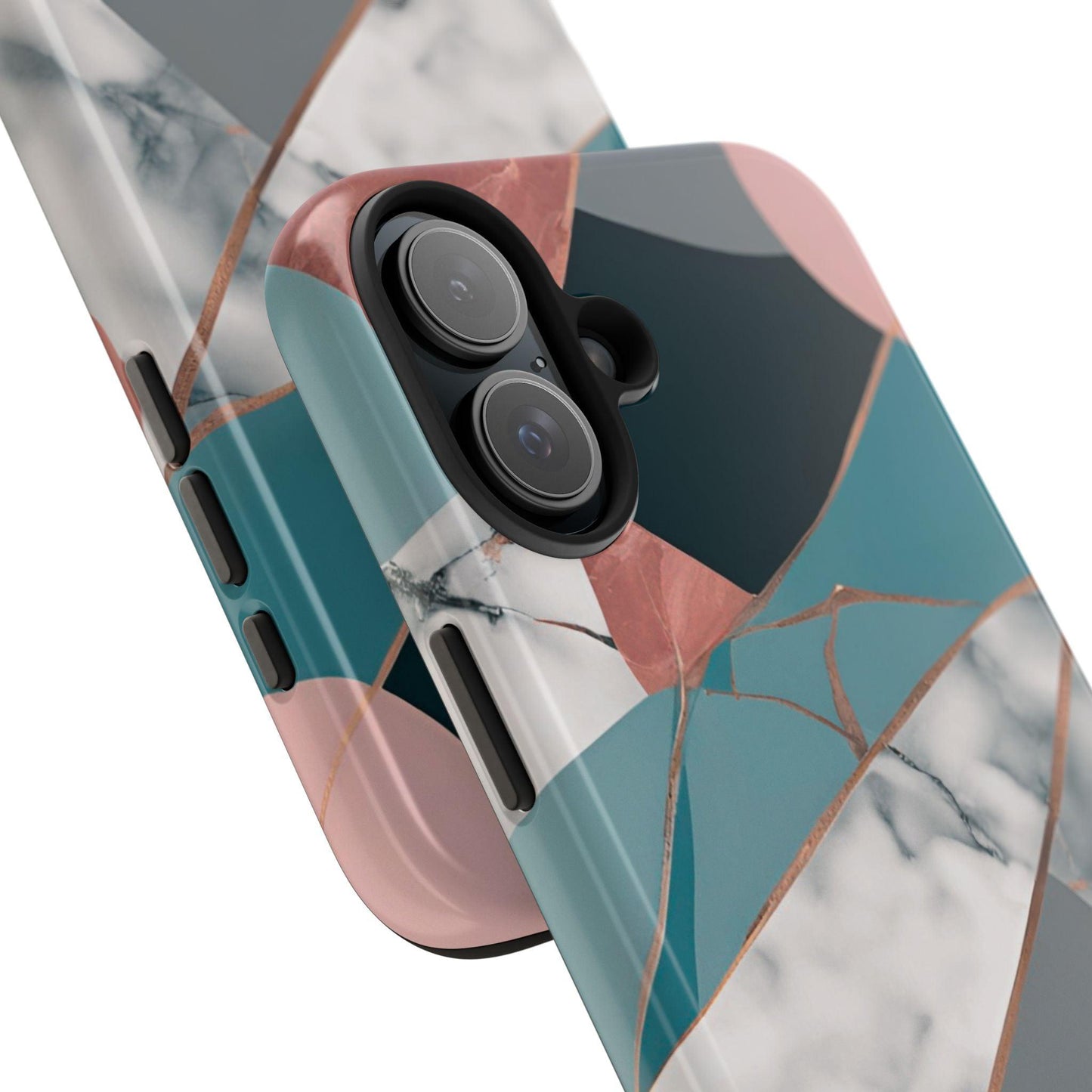 Marble Teal & Pink Phone Case | Funky Modern Design for iPhone & Samsung - Joyful Moments Market