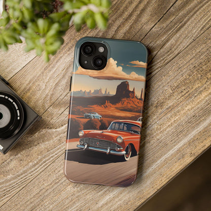 Retro Desert Car Phone Case | Route 66 Vibes for iPhone & Samsung - Joyful Moments Market