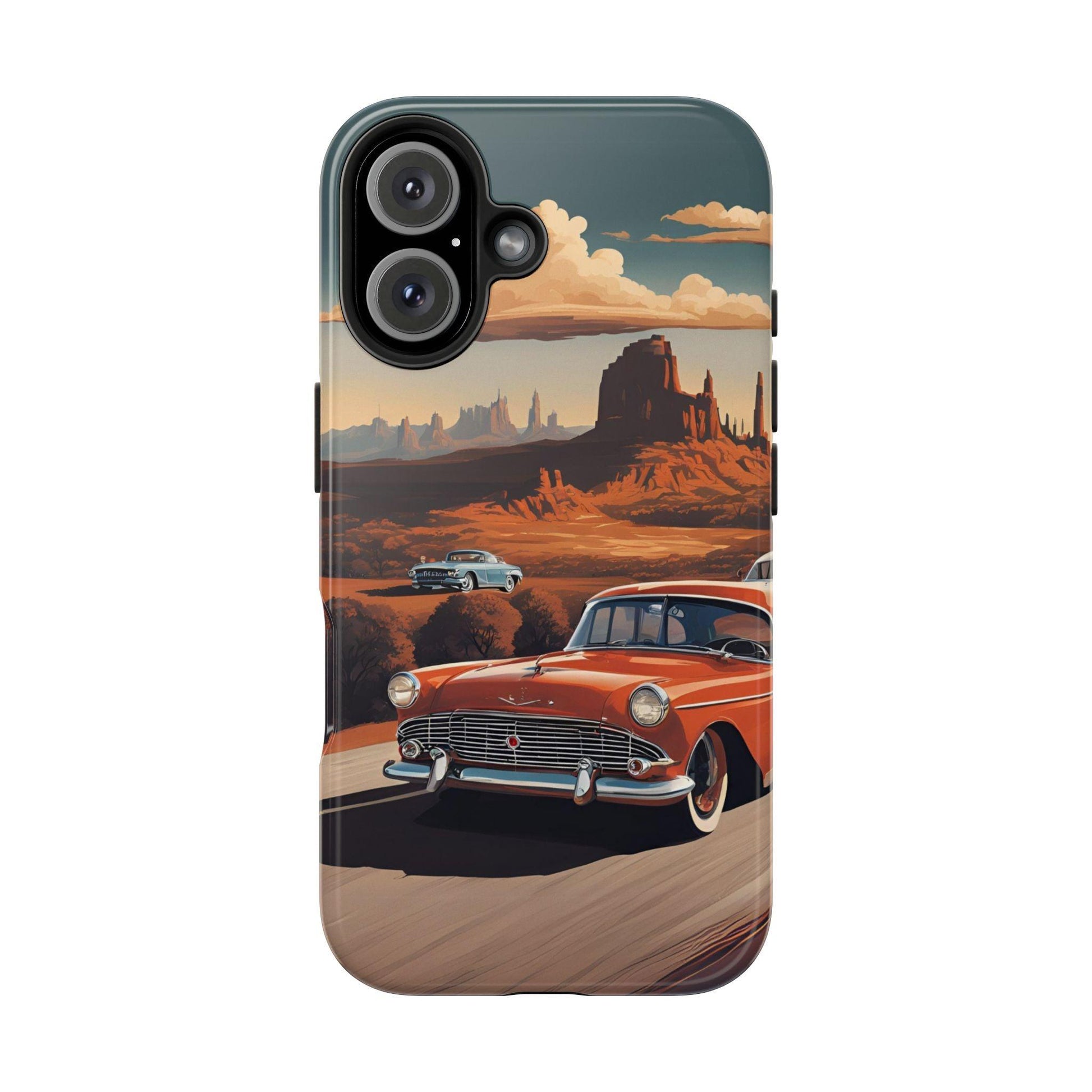 Retro Desert Car Phone Case | Route 66 Vibes for iPhone & Samsung - Joyful Moments Market