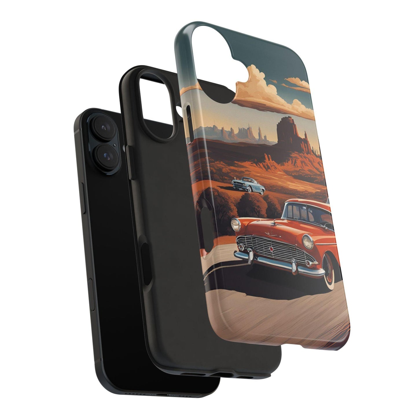 Retro Desert Car Phone Case | Route 66 Vibes for iPhone & Samsung - Joyful Moments Market